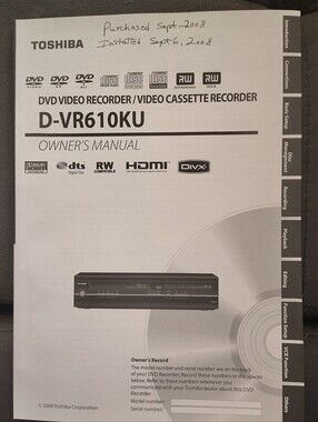 Toshiba D-VR610KU Owners / Instruction Manual18